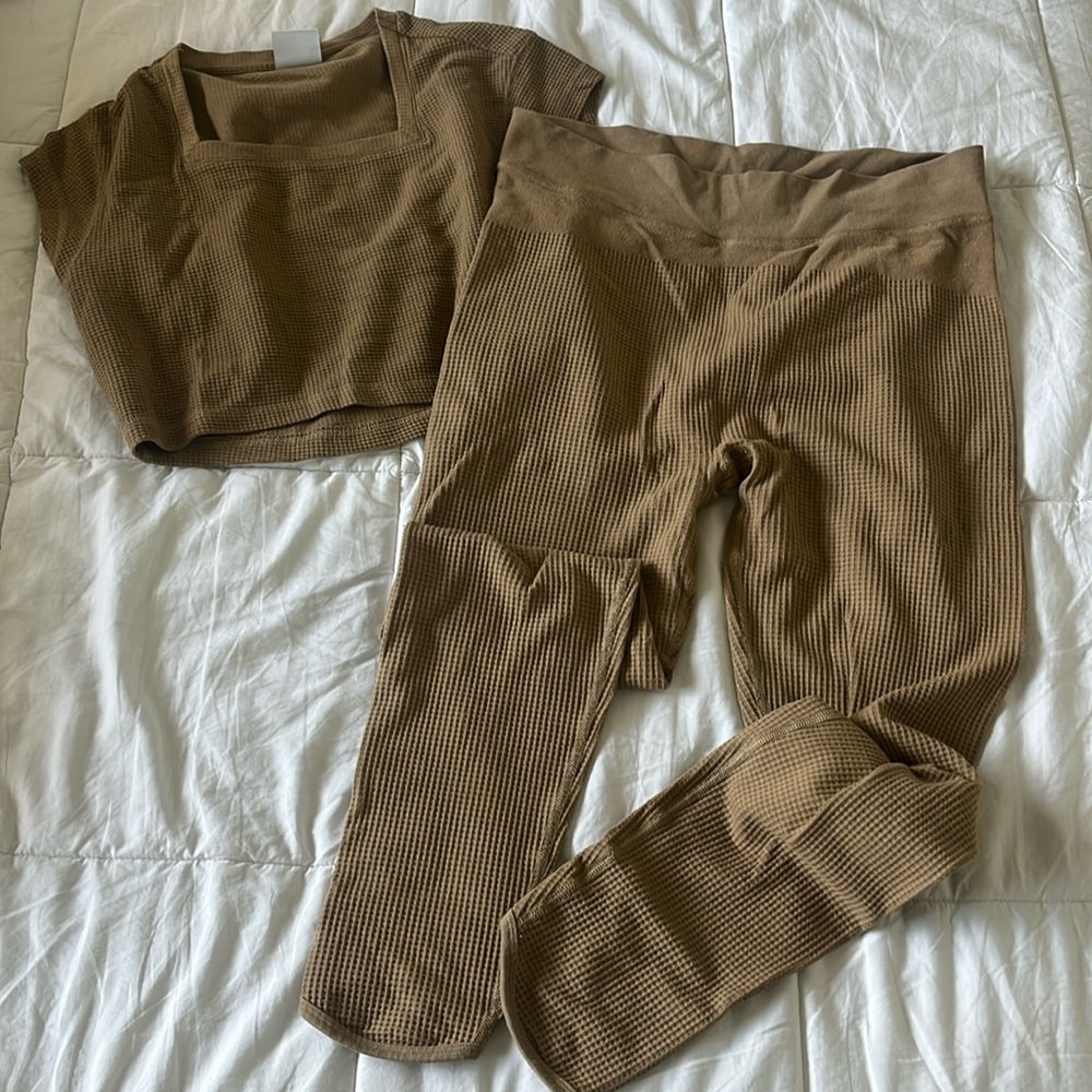 Gymshark waffle knit lounge set